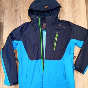 HELLY HANSEN SZ L UNISEX MENS PERFORMANCE SNOWBOARD HOIDED ZIP UP JACKET LN